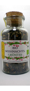 Weihnachts Grüntee Bio im Korkenglas